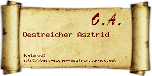 Oestreicher Asztrid névjegykártya